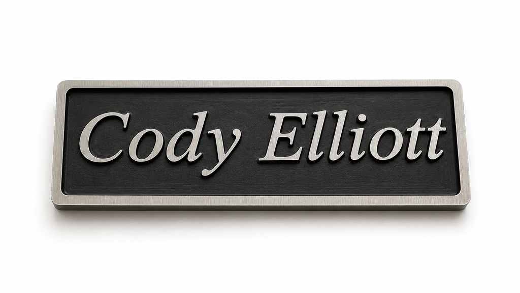 Custom nameplate plaque