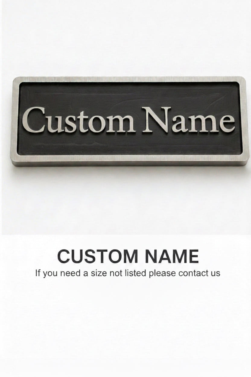 Custom nameplate plaque