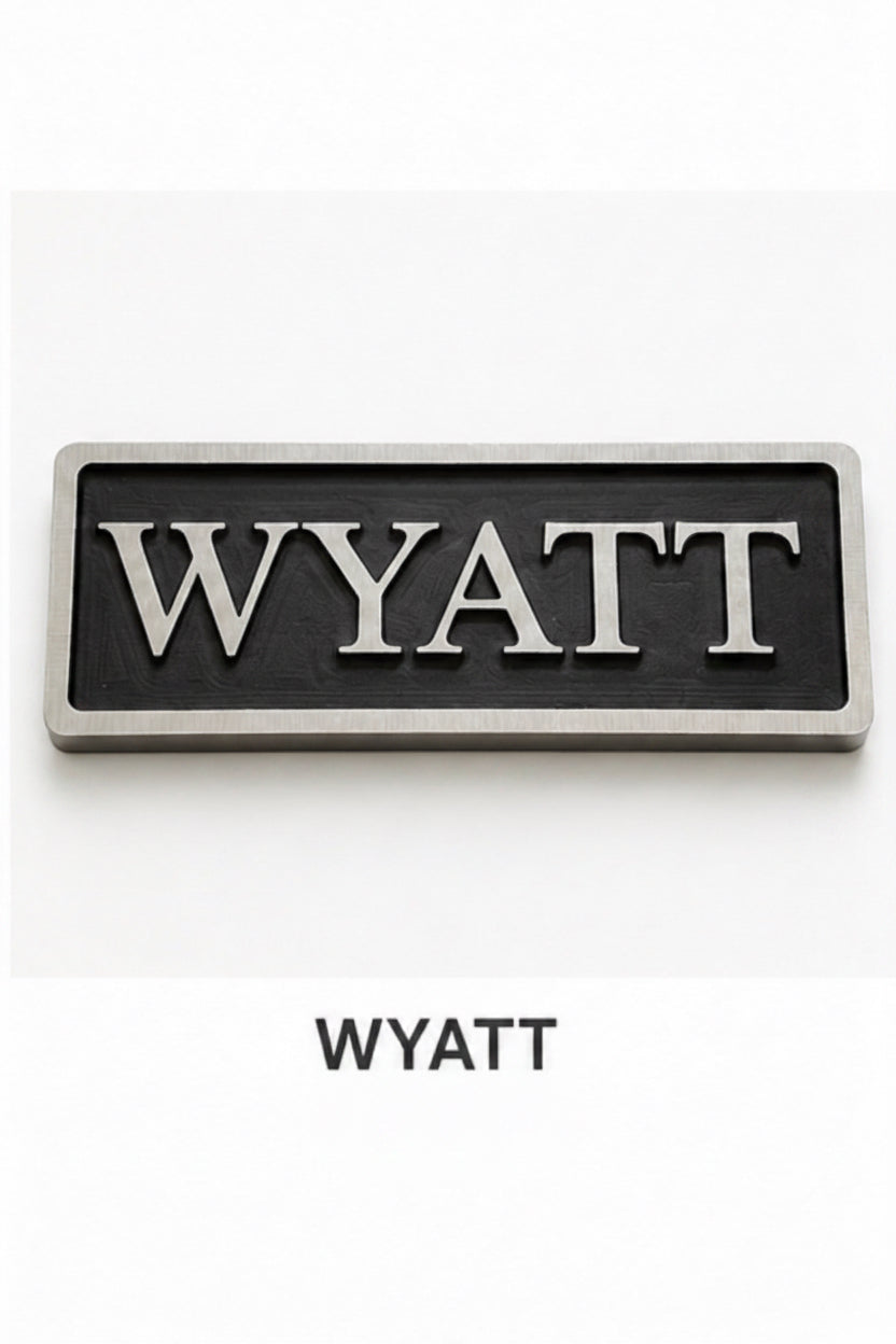 Custom nameplate plaque